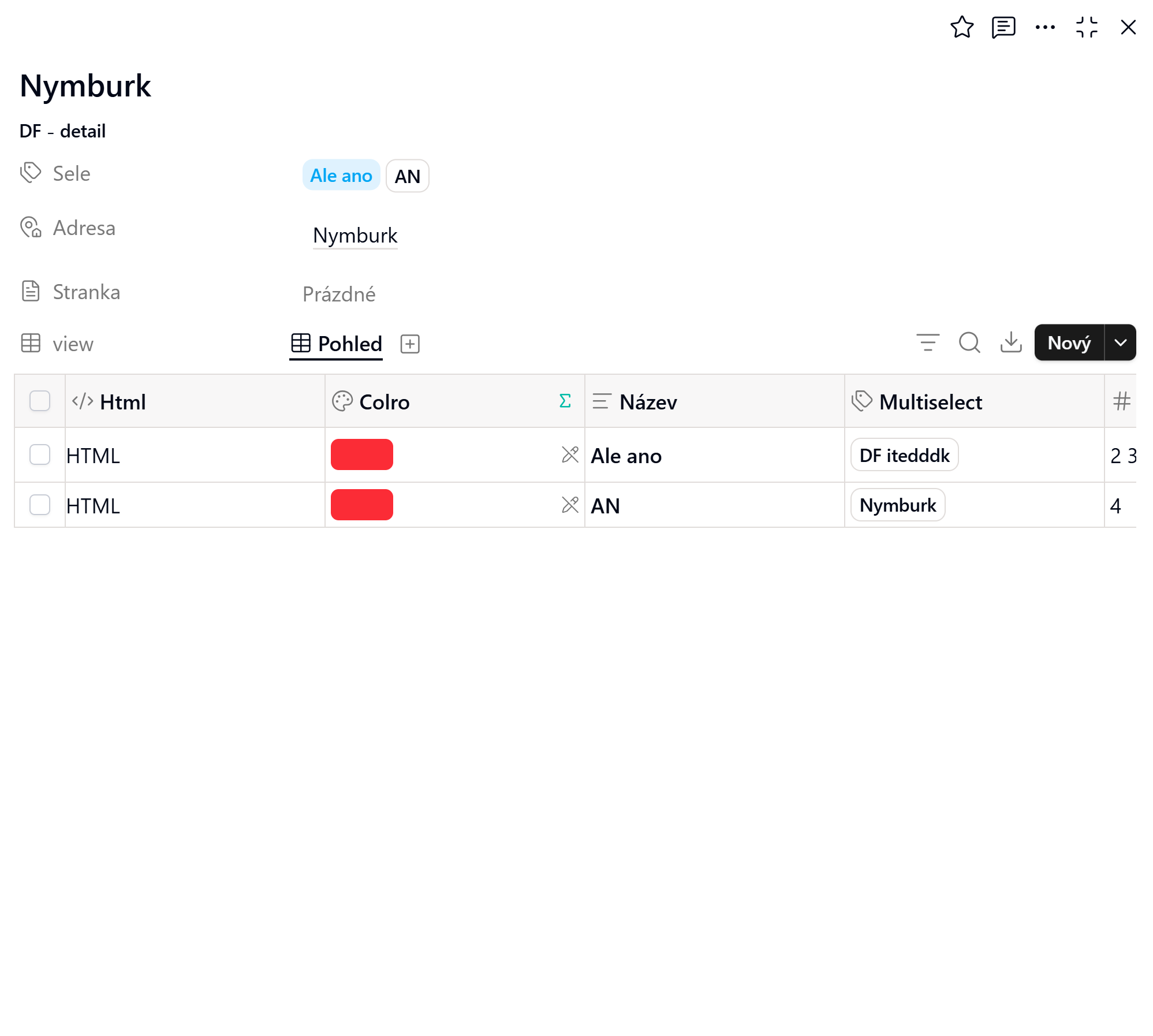 Ukázka detailu záznamu v Apexloopu